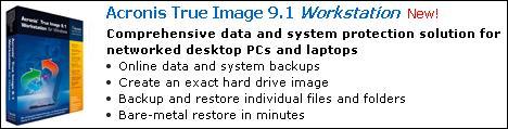 Acronis True Image 9.1 Workstation